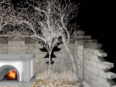 Second Life Marketplace - MC White Christmas Dream Enclosed Garden